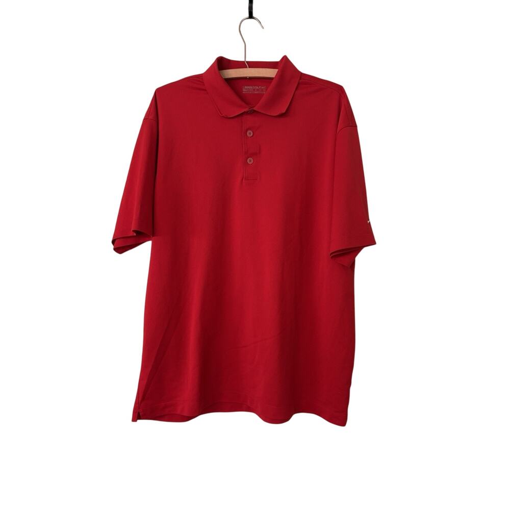 NIKE GOLF POLO SHIRT Men’s Size XL Red PERFORMANCE DRI-FIT 23” PTP
